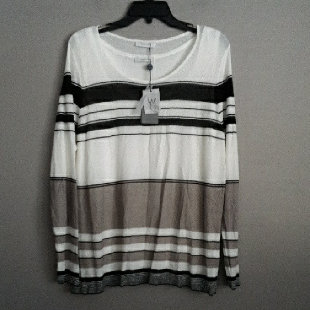 Windsmoor Striped Women's Top Black, Gray, White